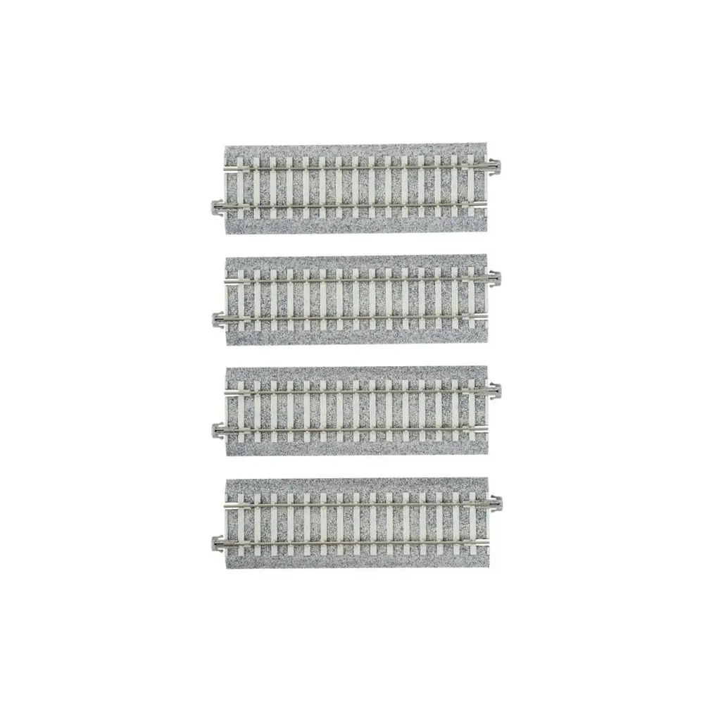 4 rails droits Unitrack 123 mm code 83 - Kato 2-141 - HO 1/87 - 2R