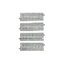 4 rails droits Unitrack (S123PC) CS 123 mm - Kato 2-141 - HO 1/87
