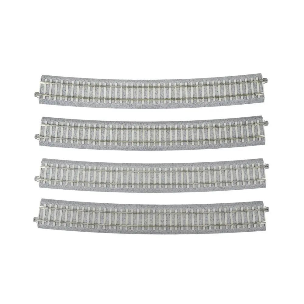 4 rails courbes traverses en béton Unitrack (R1606-11.25) - Kato 2-331 - HO 1/87