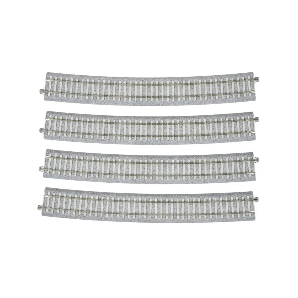 4 rails courbes Unitrack 1546 mm 11,25° code 83 - Kato 2-321 - HO 1/87 - 2R