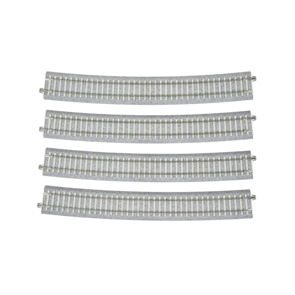 4 rails courbes traverses en béton Unitrack (R1546-11.25) - Kato 2-321 - HO 1/87