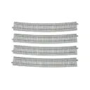 4 rails courbes Unitrack 1546 mm 11,25° code 83 - Kato 2-321 - HO 1/87 - 2R