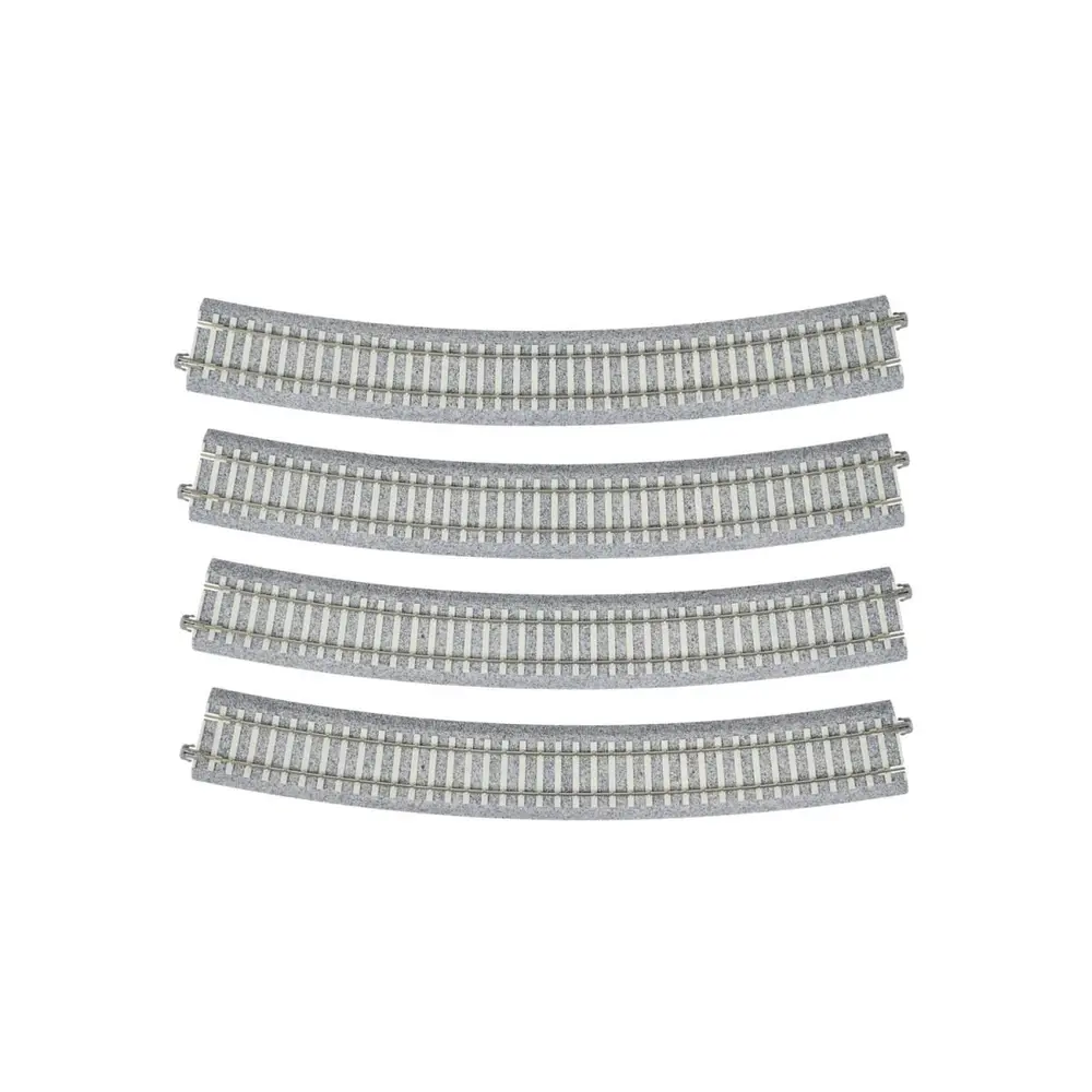 2 rails courbes Unitrack (R790-PCAL/R790-PCAR) CS - Kato 2-252 - HO 1/87