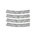 2 rails courbes Unitrack (R790-PCAL/R790-PCAR) CS - Kato 2-252 - HO 1/87