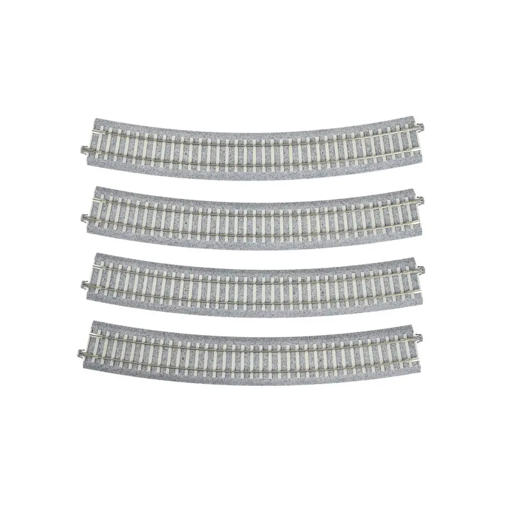 4 rails courbes Unitrack 730 mm 22,5° code 83 - Kato 2-242 - HO 1/87 - 2R