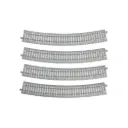 4 rails courbes Unitrack 730 mm 22,5° code 83 - Kato 2-242 - HO 1/87 - 2R