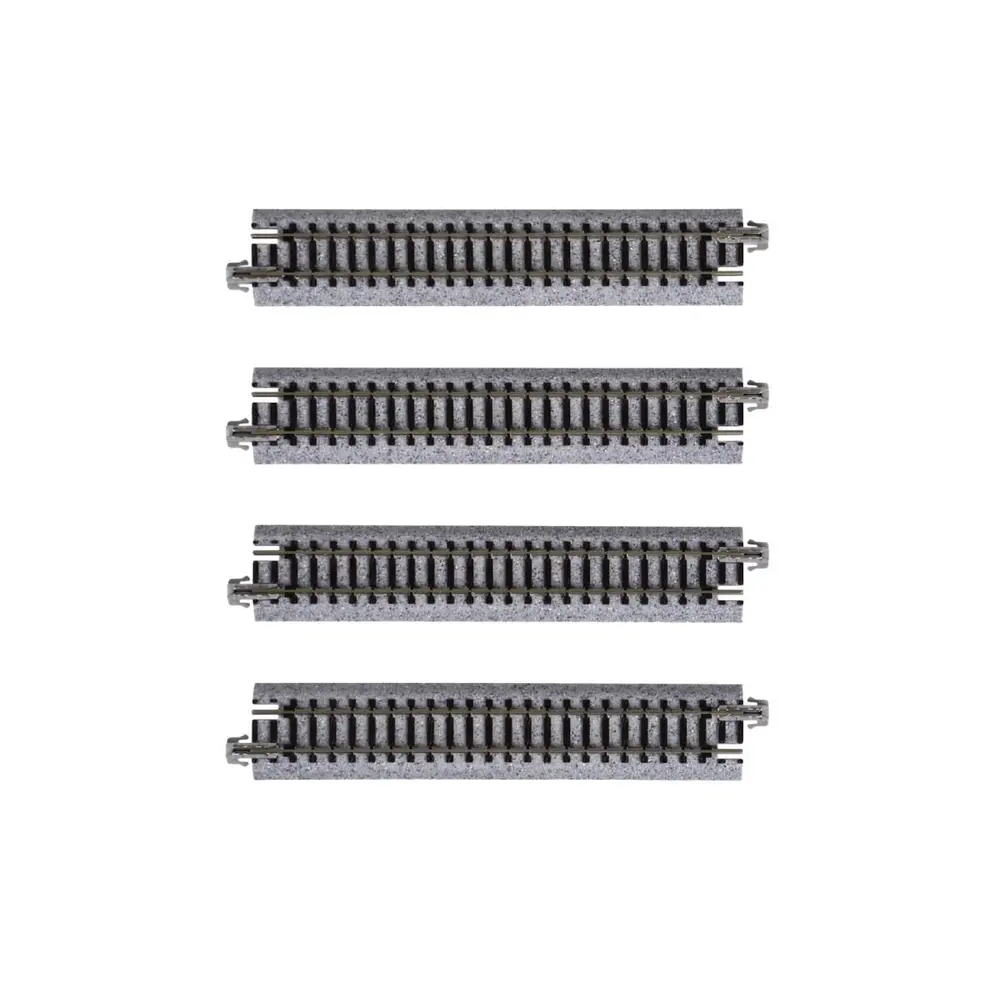 4 rails droits (S124) 124mm Unitrack - Kato K20-020 - N 1/160