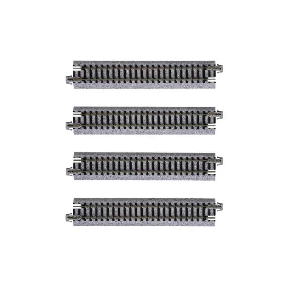 4 rails droits Unitrack 124 mm code 80 - Kato K20-020 - N 1/160 - 2R