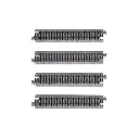 4 rails droits (S124) 124mm Unitrack - Kato K20-020 - N 1/160