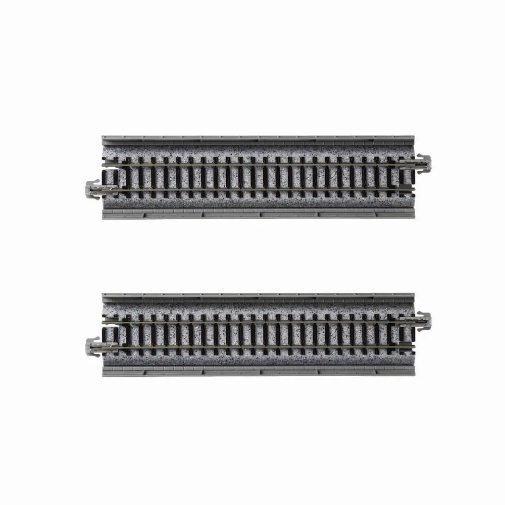 2 rails droits de viaduc Unitrack 124 mm - Kato K20-420 - N 1/160 - 2R
