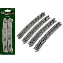 4 rails courbes R718mm 15° pour voie Unitrack - Kato 20-150 - N 1/160