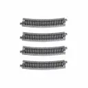 4 rails courbes Unitrack 481 mm 15° code 80 - Kato 20-160 - N 1/160 - 2R