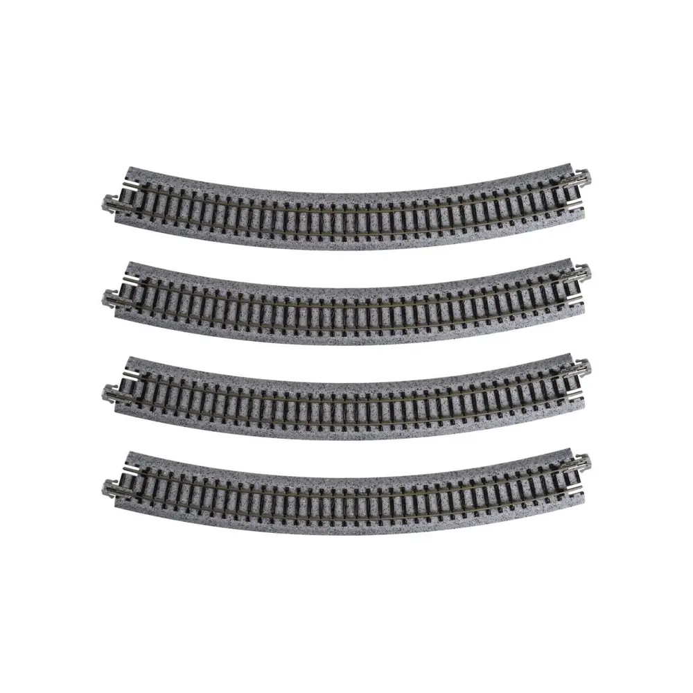 4 rails incurvés Unitrack (R381-30) 30 degrés - Kato 20-140 - N 1/160