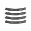 4 rails courbes Unitrack 381 mm 30° code 80 - Kato 20-140 - N 1/160 - 2R