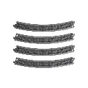 4 rails incurvés Unitrack (R381-30) 30 degrés - Kato 20-140 - HO 1/87