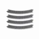 4 rails courbes Unitrack 348 mm 30° code 80 - Kato 20-130 - N 1/160 - 2R