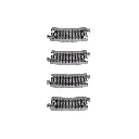 4 rails incurvés Unitrack (R249-15) 15 degrés - Kato 20-101 - HO 1/87