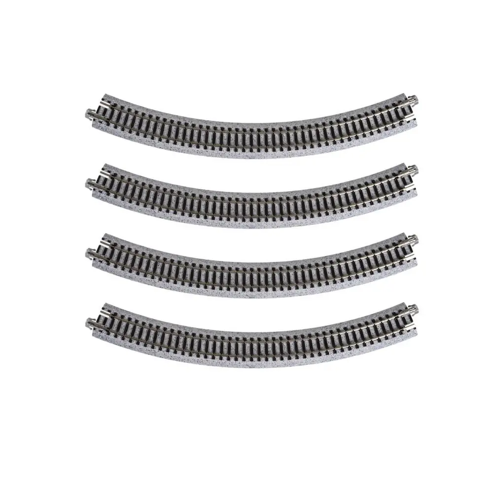 4 rails courbes Unitrack 282 mm 45° code 80 - Kato 20-110 - N 1/160 - 2R