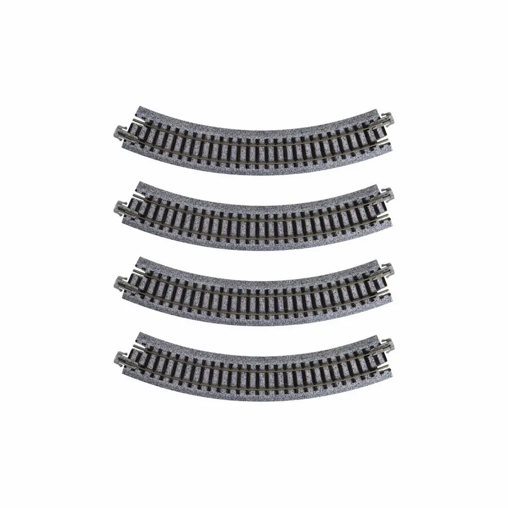 4 rails courbes Unitrack Compact 183 mm 45° code 80 - Kato 20-172 - N 1/160 - 2R