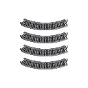 4 rails incurvés Unitrack Compact (R183-45) à 45 degrés - Kato 20-172 - HO 1/87
