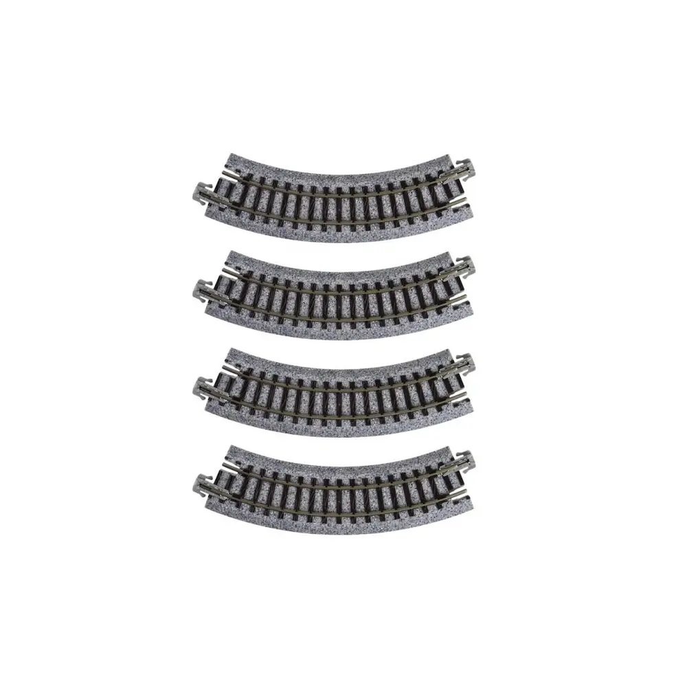 4 rails courbes Unitrack 117 mm 45° code 80 - Kato 20-176 - N 1/160 - 2R