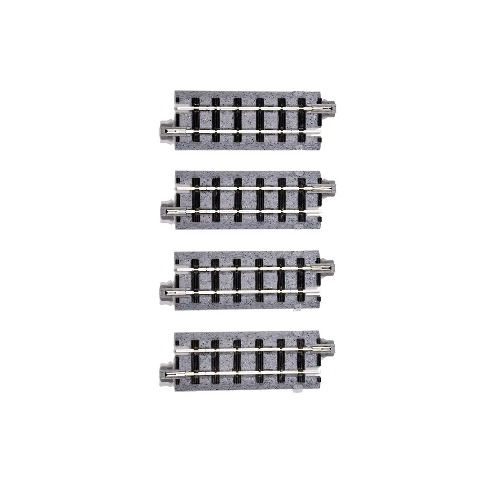 4 rails droits à voie étroite Unitrack 62mm - Kato 52-140 - OO 1/76