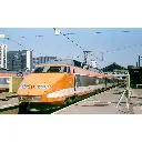 Set de 5 voitures complémentaires TGV Sud-Est orange origine N°84 - Kato 10-2084 - N 1/160 - SNCF - Ep IV - Analogique - 2R