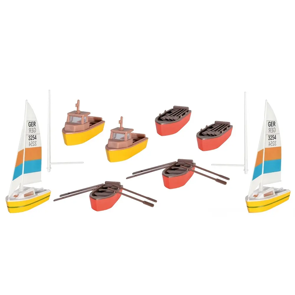 8 bateaux de plaisance - Kibri 39159 - HO 1/87