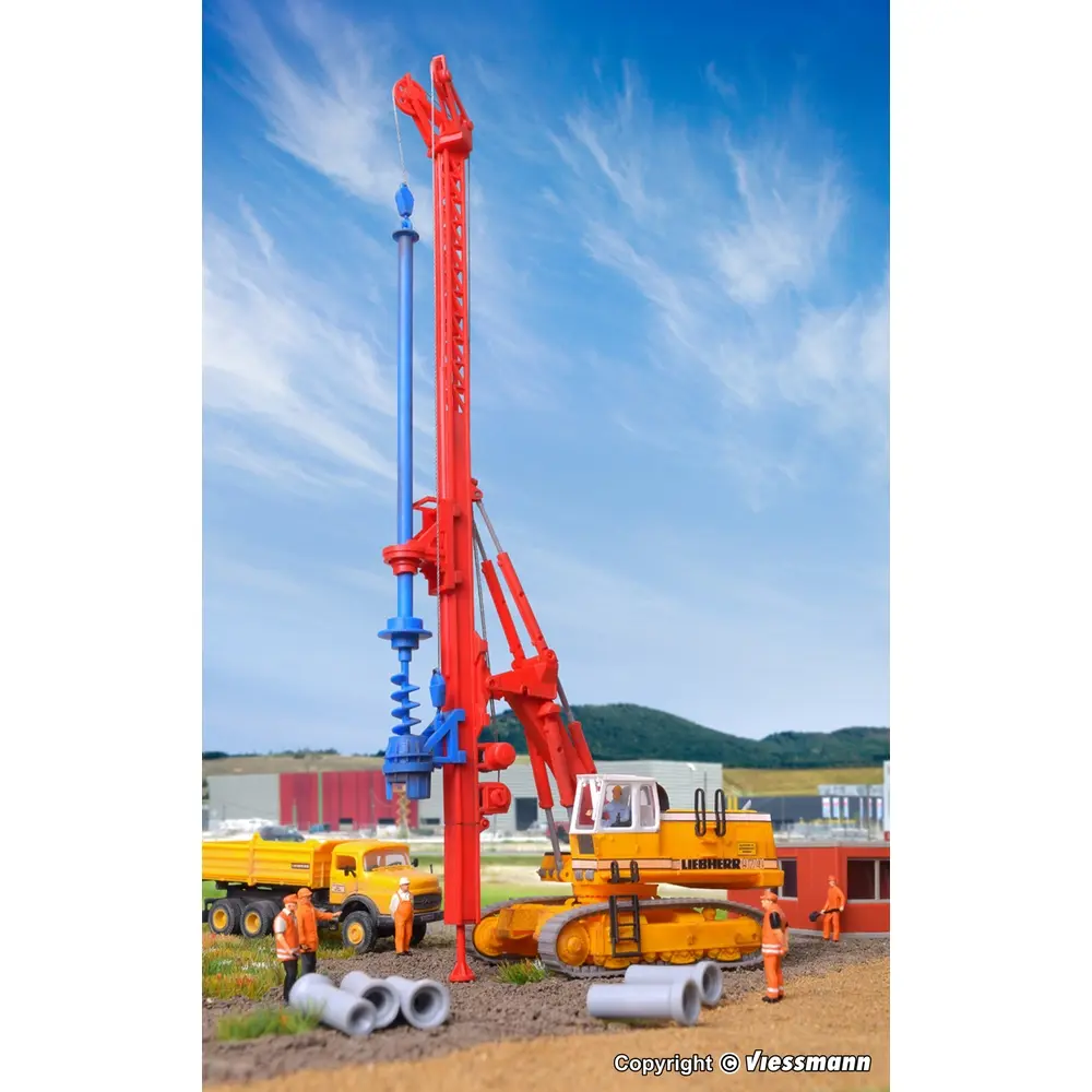 Pelle hydraulique LIEBHERR 974 avec foreuse - Kibri 11279 - HO 1/87