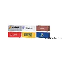 Lot de 6 conteneur 20 pieds - Kibri 10924 - HO 1/87