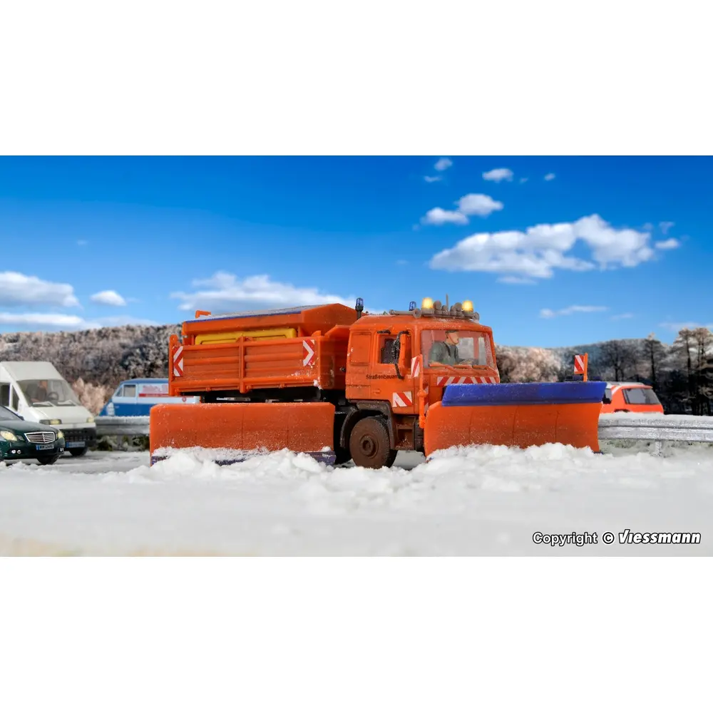 Chasse neige pour autoroutes MAN - Kibri 15219 - HO 1/87