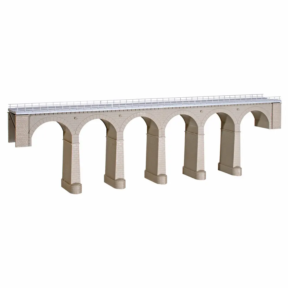 Viaduc droit à arc maçonné 1 voie - Kibri 39724 - HO 1/87