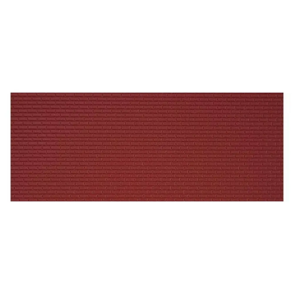 Plaque de Mur - Brique Rouge - 200x120mm - Kibri 34122 - HO : 1/87