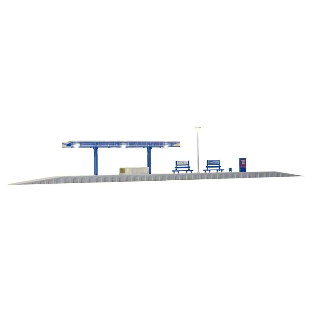 Quai moderne de gare KIBRI 39557 - HO 1/87