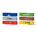 6 conteneurs de 40 pieds, différents coloris KIBRI 10922 - HO 1/87