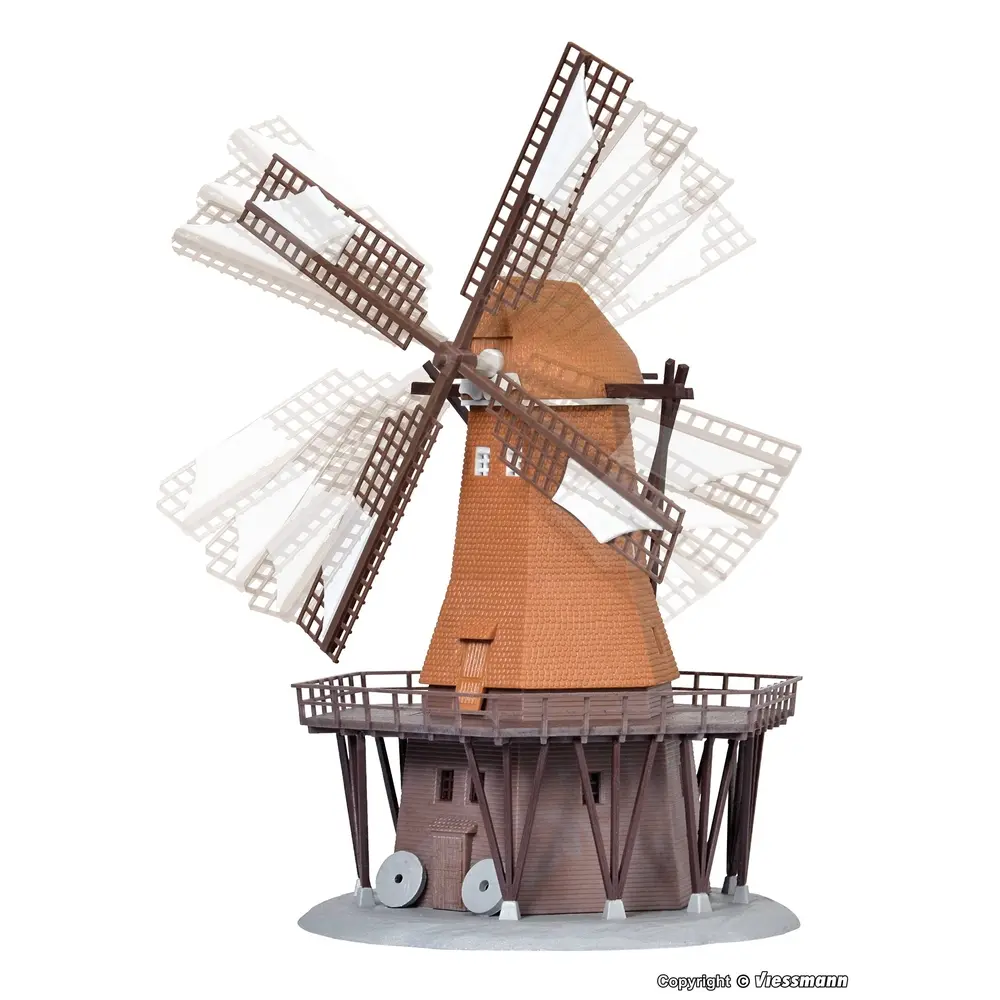 Moulin à vent fonctionnel KIBRI 37302 -  N 1/160 - 90x 90 x 160 mm