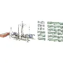 Station électrique KIBRI 39840 - HO 1/87 - 530 x 330 x 250 mm - zones industrielles
