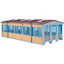Remise pour 3 locomotives KIBRI 39450 - HO 1/87 - 345 x 200 x 115 mm