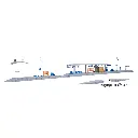 Quai de gare semi-couvert Freiberg KIBRI 37503 - N 1/160 660x25x58mm