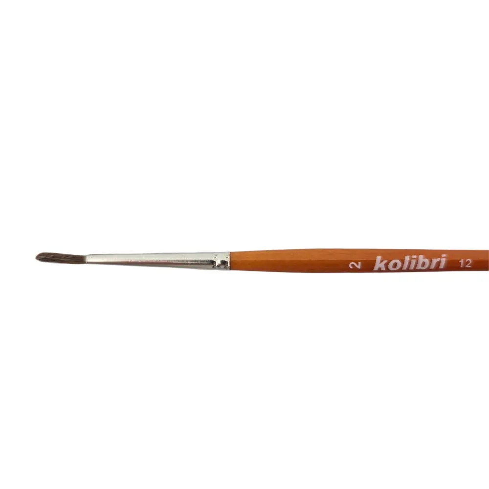 Pinceau en poil de Poney - Manche Laqué et rugueux N°02 - KOLIBRI 0012/02