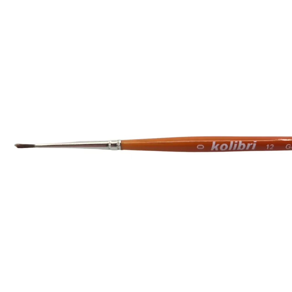Pinceau en poil de Poney - Manche Laqué et rugueux N°0 - KOLIBRI 0012/0