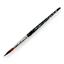 Pinceaux N°06 pour aquarelle en poil de martre rouge, virole argentée, manche court - Kolibri 0088/06