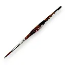 Pinceau rond ergonomique N°03 en poil de martre kolinsky, virole en argent, manche triangulaire en noyer - Kolibri 3331/03