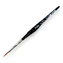 Pinceau rond N°01 en poil synthétique de martre orange, virole en nickel, manche court - Kolibri 8881/01