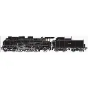 Locomotive à Vapeur Pacific Chapelon EST 231-058 + Tender EST 35037 - dépôt de Troyes - Noir - LEMATEC HO-209/3 - SNCF - HO 1/87