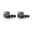 Pack de 2 camions MAN F90 à 3 essieux LEMKE LC4065 - N 1/160 - olive