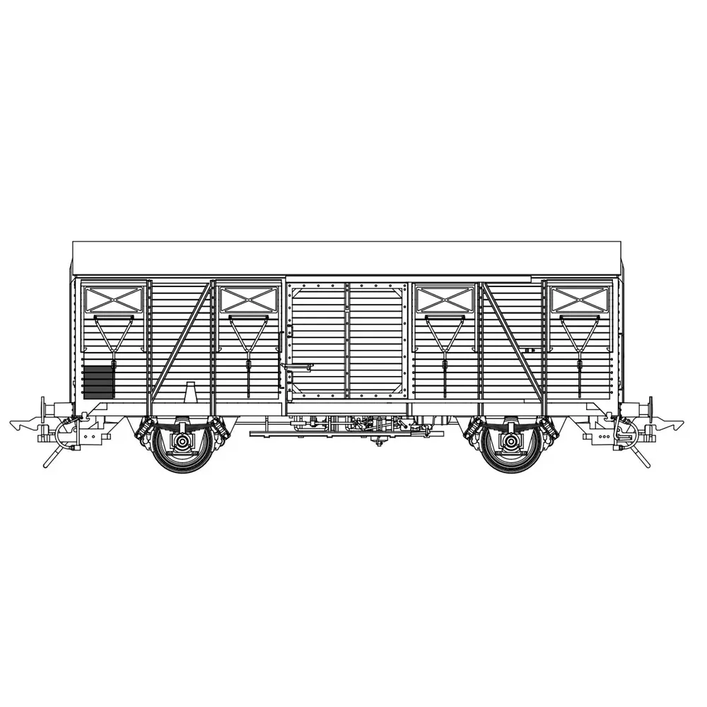 Wagon couvert UIC - Lenz 42245-06 - SNCF - 0 1/43 - 2R - EP III