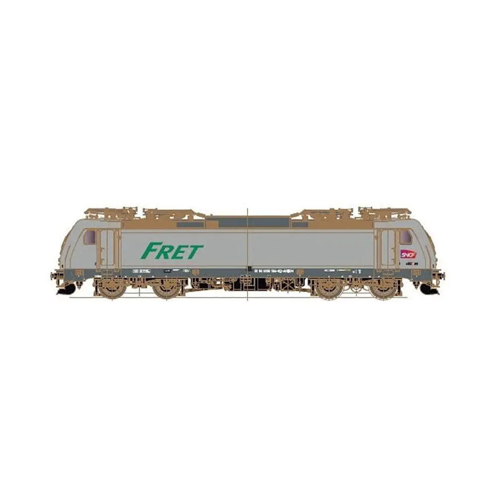 Locomotive électrique "Traxx" BR 186 184 FRET - Lenz 40312-11 - O 1/43 - SNCF - Ep VI - Analogique - 2R