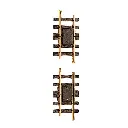 2 rails droits pour Boucle de retournement LGB 10151 - G 1/22.5 - 150 mm