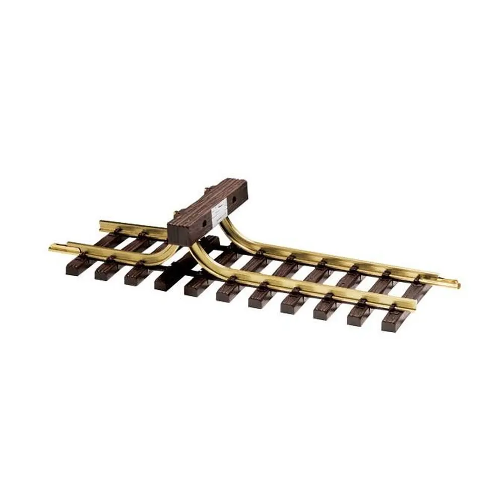 Butoir Oldtimer LGB 10320 - G : 1/22.5 - Accessoire avec rail recourbé vers le haut